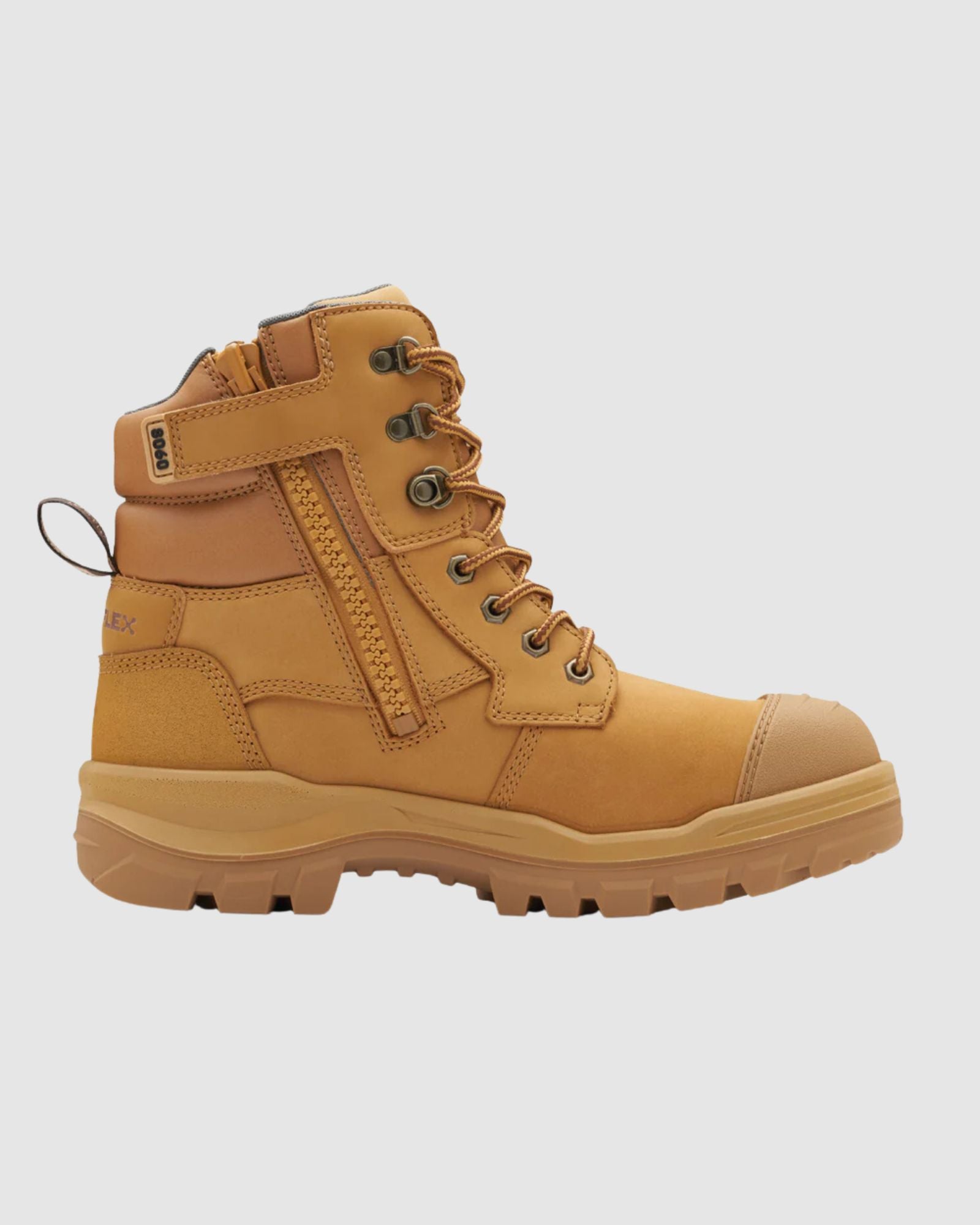 Blundstone Rotoflex Wheat Water Resistant Nubuck 150MM Zip Sided Safety Boot 8060