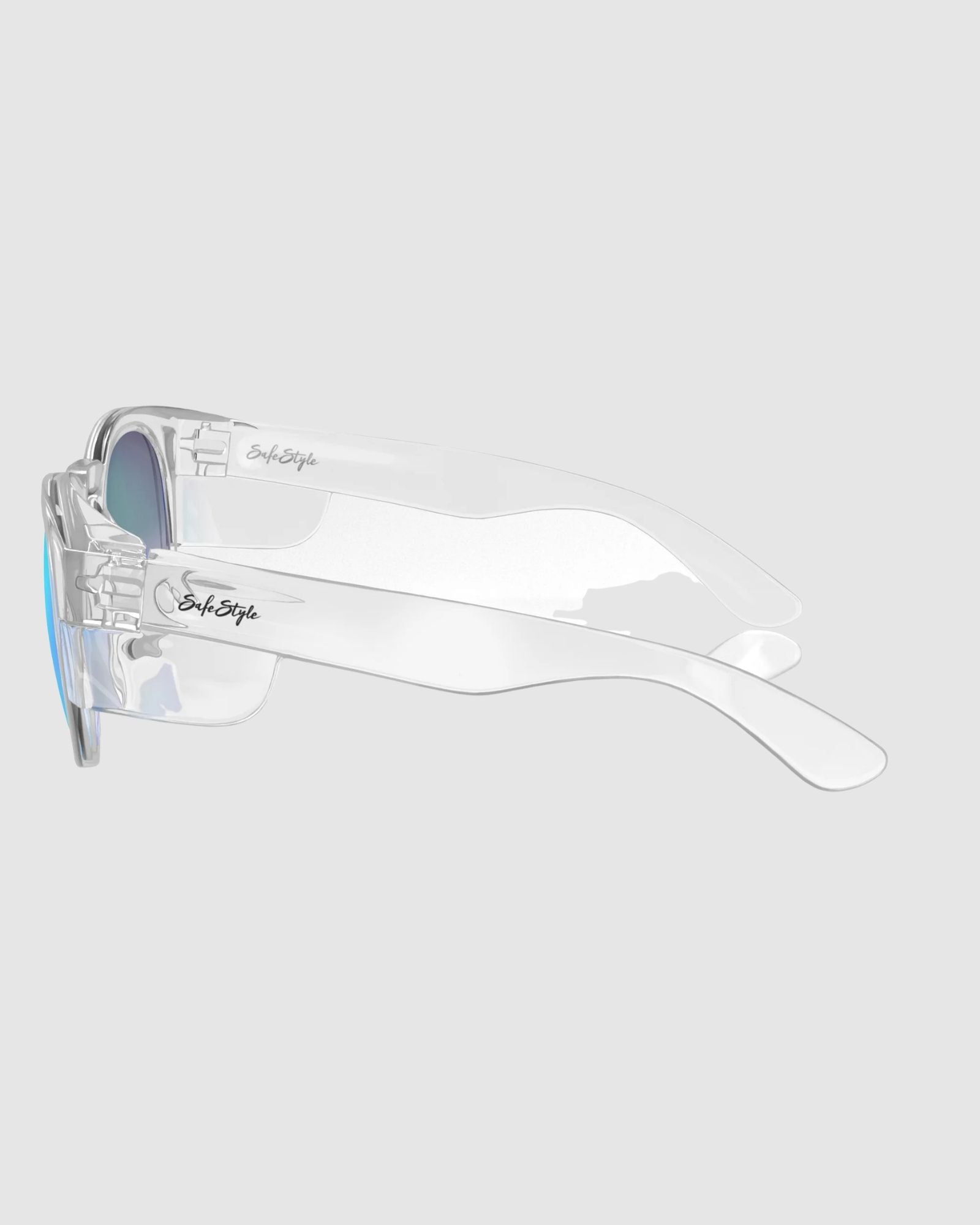 Safestyle Cruisers Clear Frame mirror Blue Polarised CRCBP100