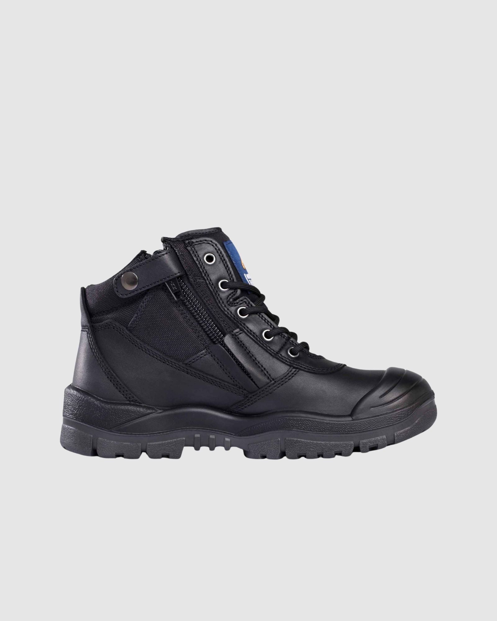 Mongrel Boots Black Zipsider Boot W/ Scuff Cap 461020