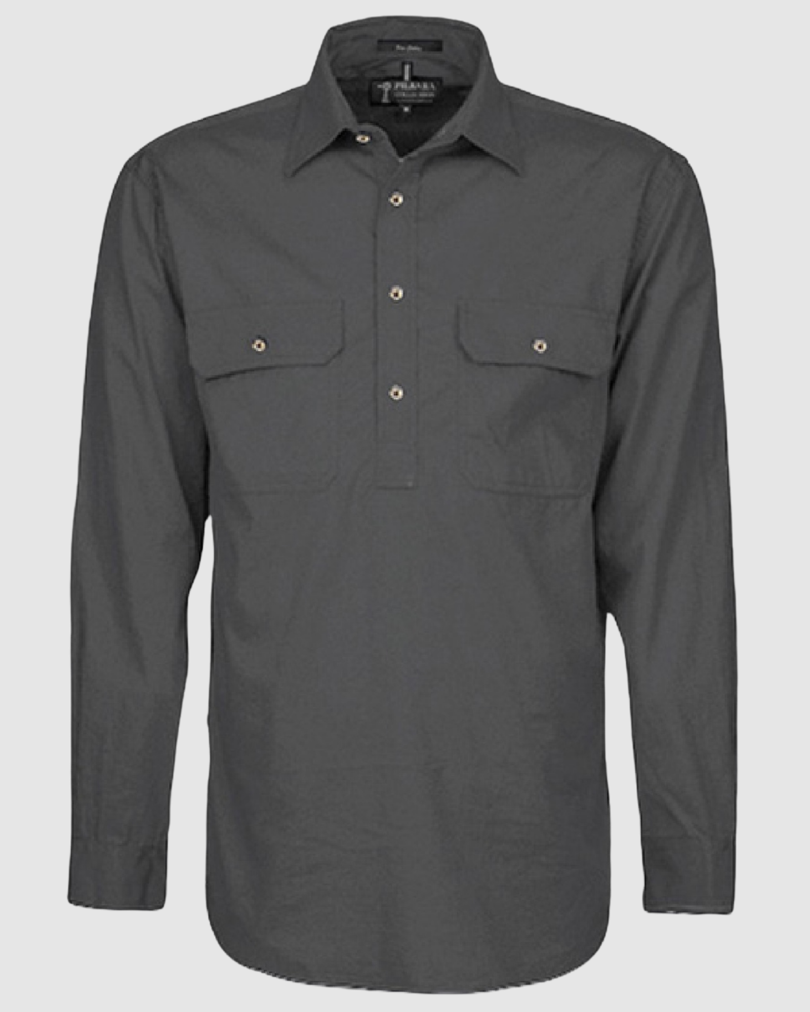 Pilbara Mens Pilbara Closed Front L/S Shirt RM200CF
