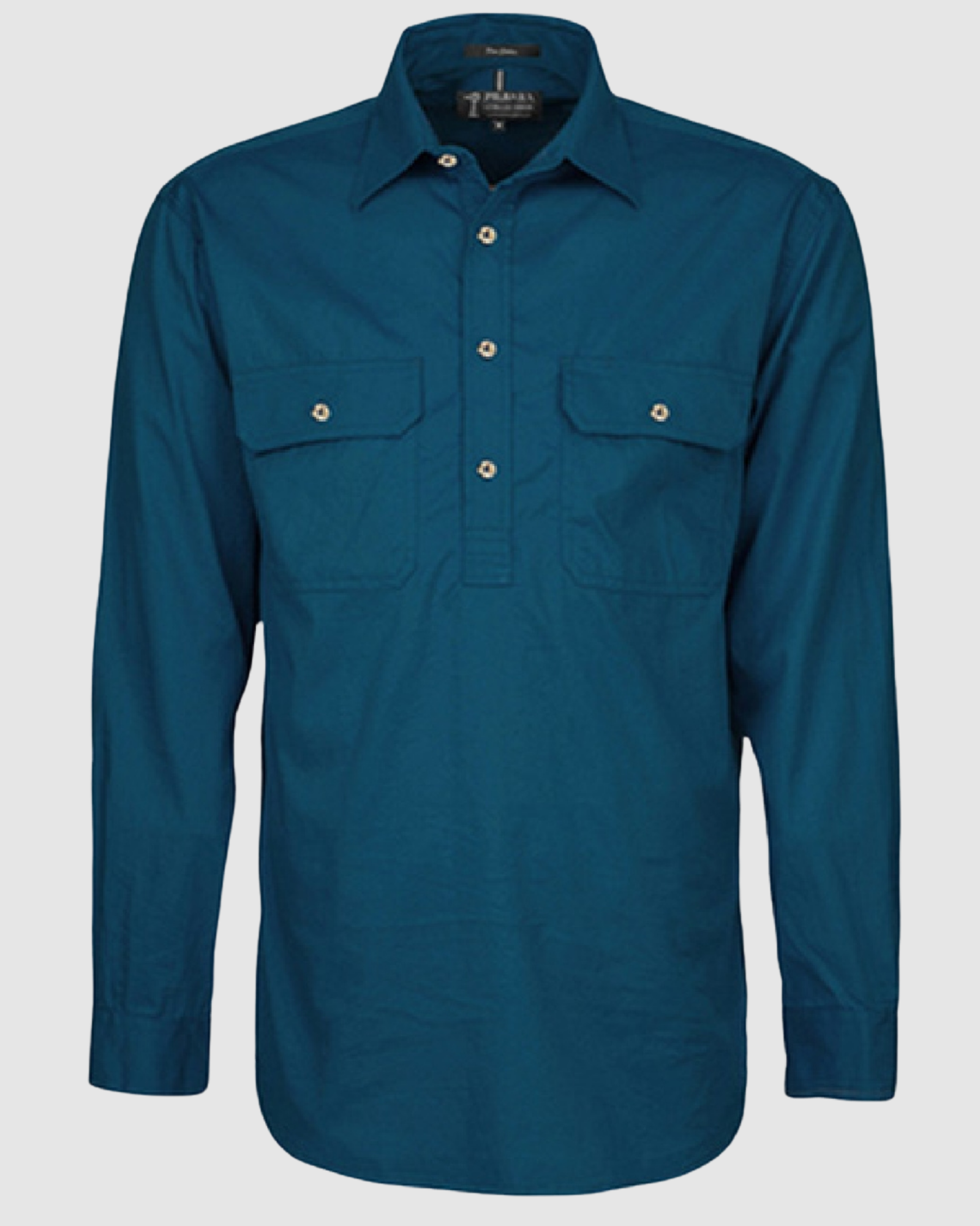Pilbara Mens Pilbara Closed Front L/S Shirt RM200CF