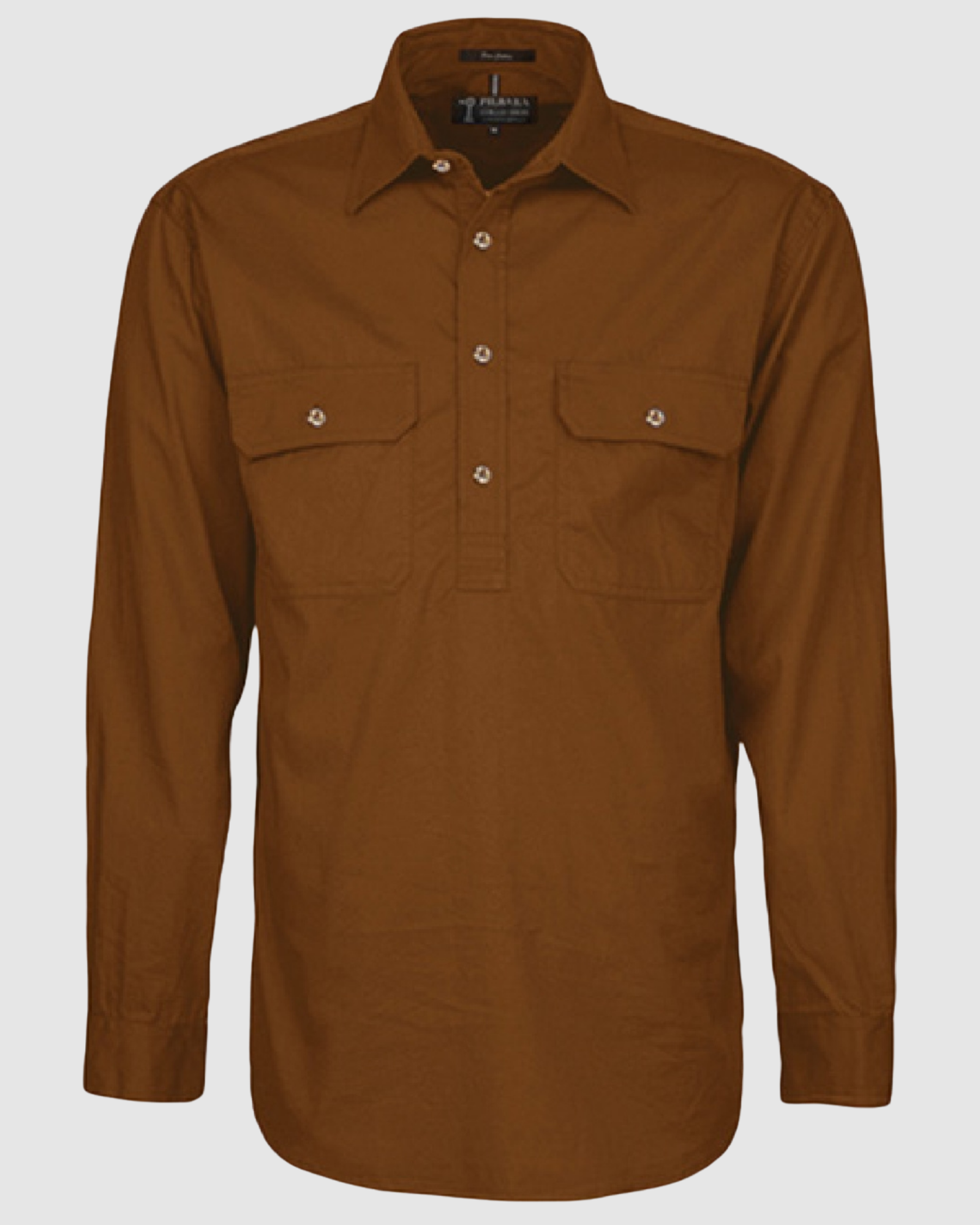 Pilbara Mens Pilbara Closed Front L/S Shirt RM200CF