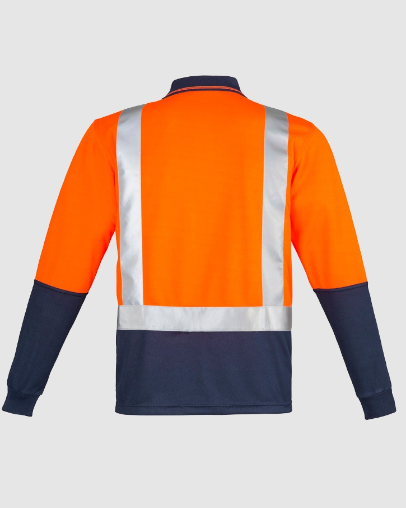 Syzmik Mens Hi Vis Spliced Long Sleeve Polo Shoulder Taped ZH234
