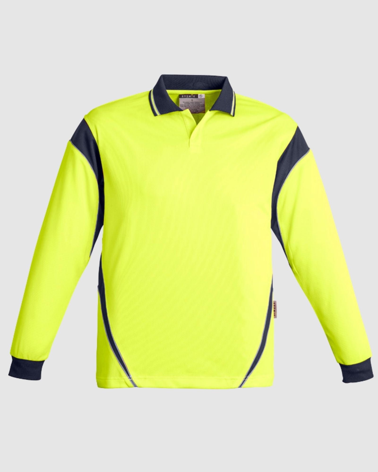 Syzmik Mens Hi Vis Aztec Long Sleeve Polo ZH249