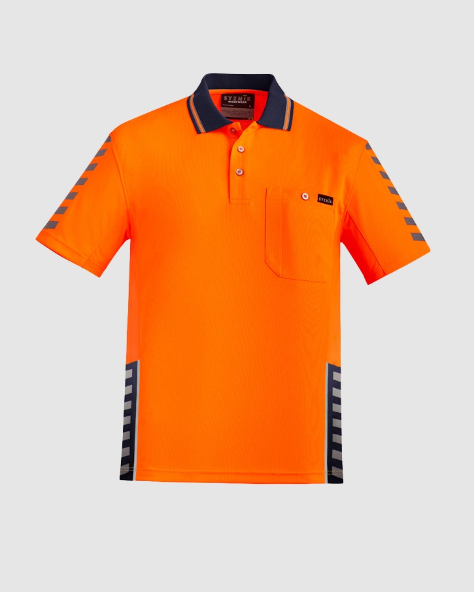 Syzmik Mens Hi Vis Komodo Short Sleeve Polo ZH320