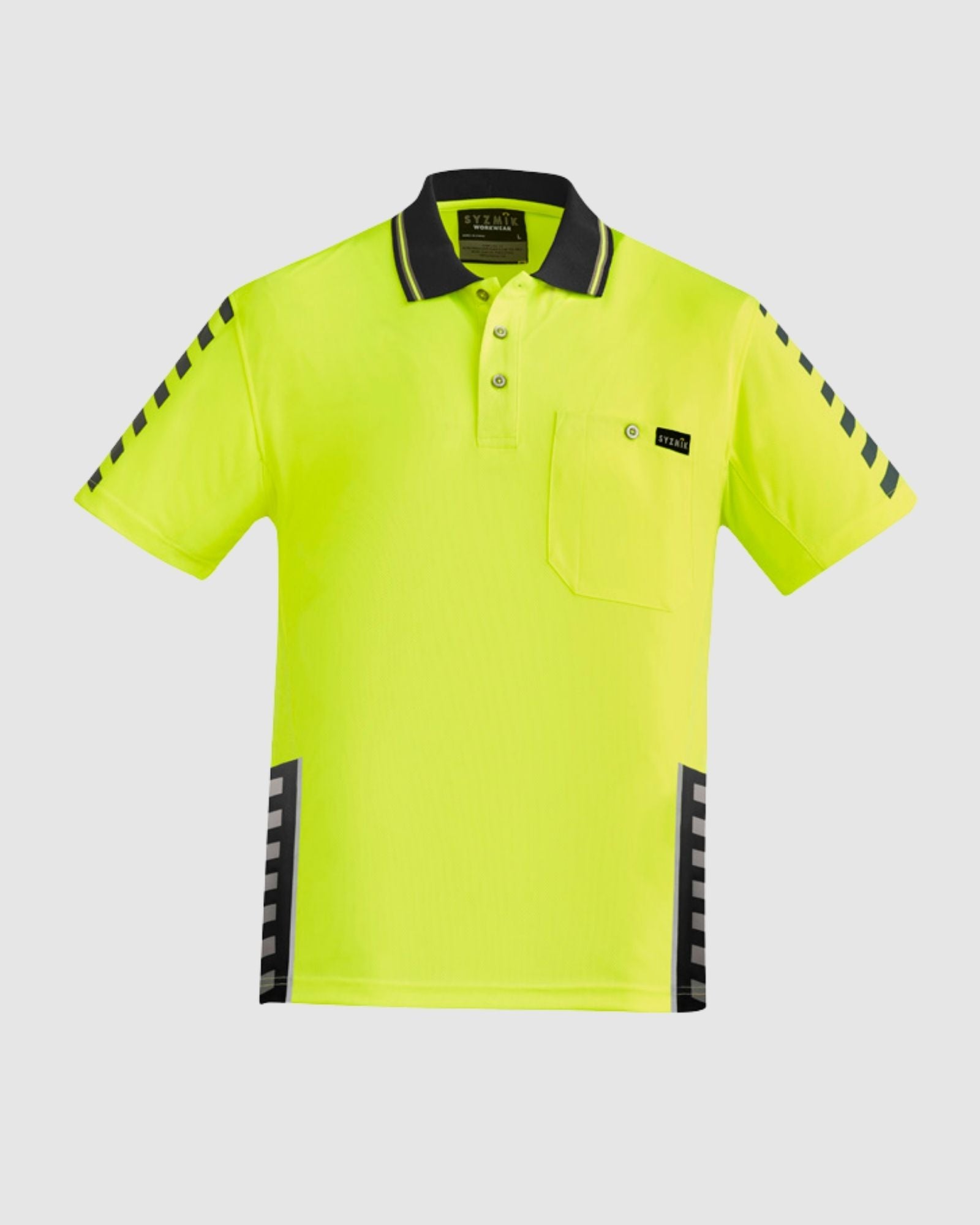 Syzmik Mens Hi Vis Komodo Short Sleeve Polo ZH320