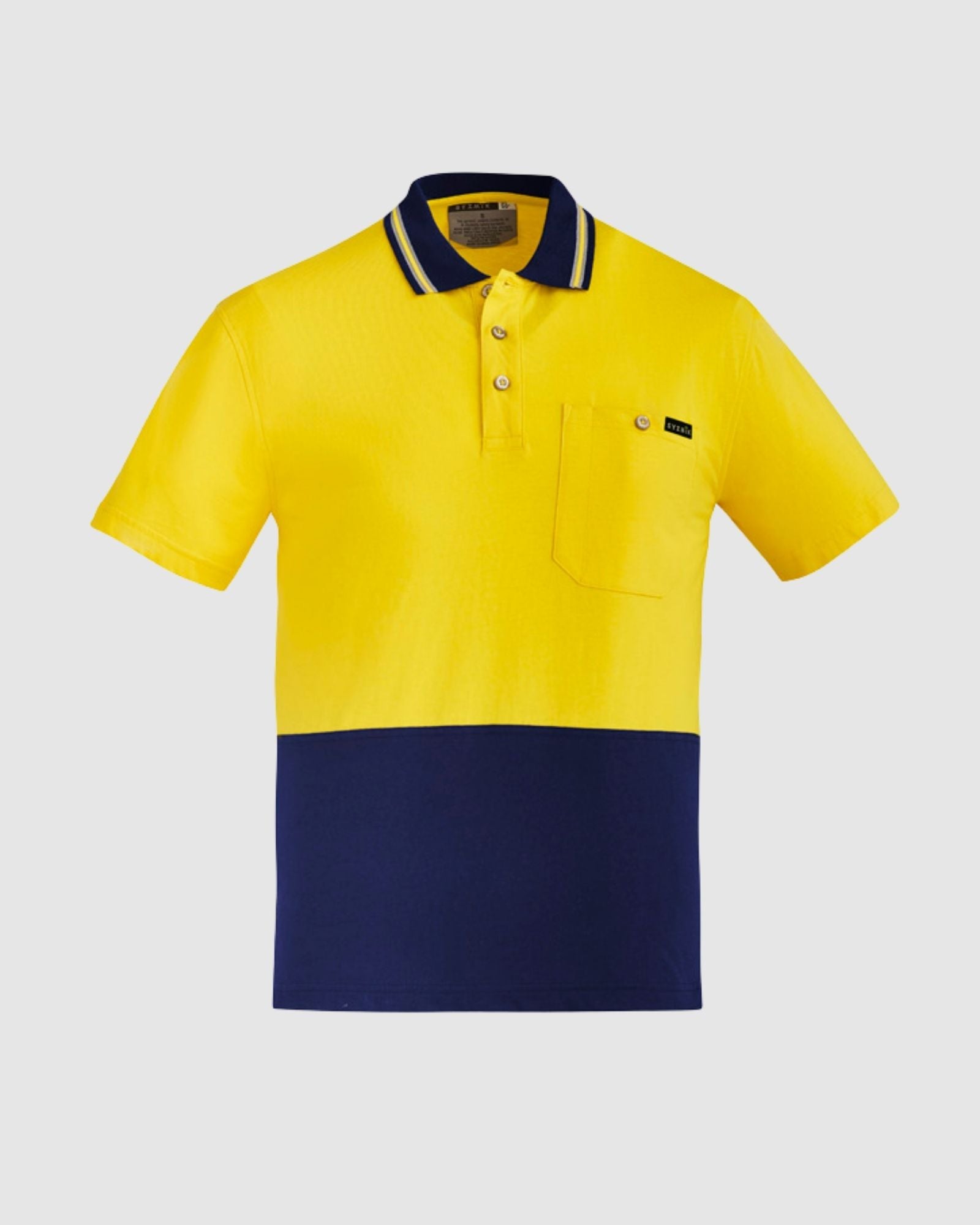 Syzmik Mens Hi Vis Cotton Short Sleeve Polo ZH435