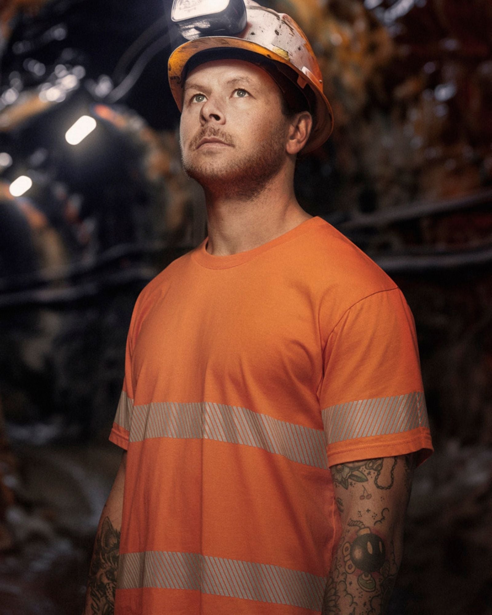 Syzmik Mens Hi Vis Segmented Tape Cotton Tee Shirt ZH510
