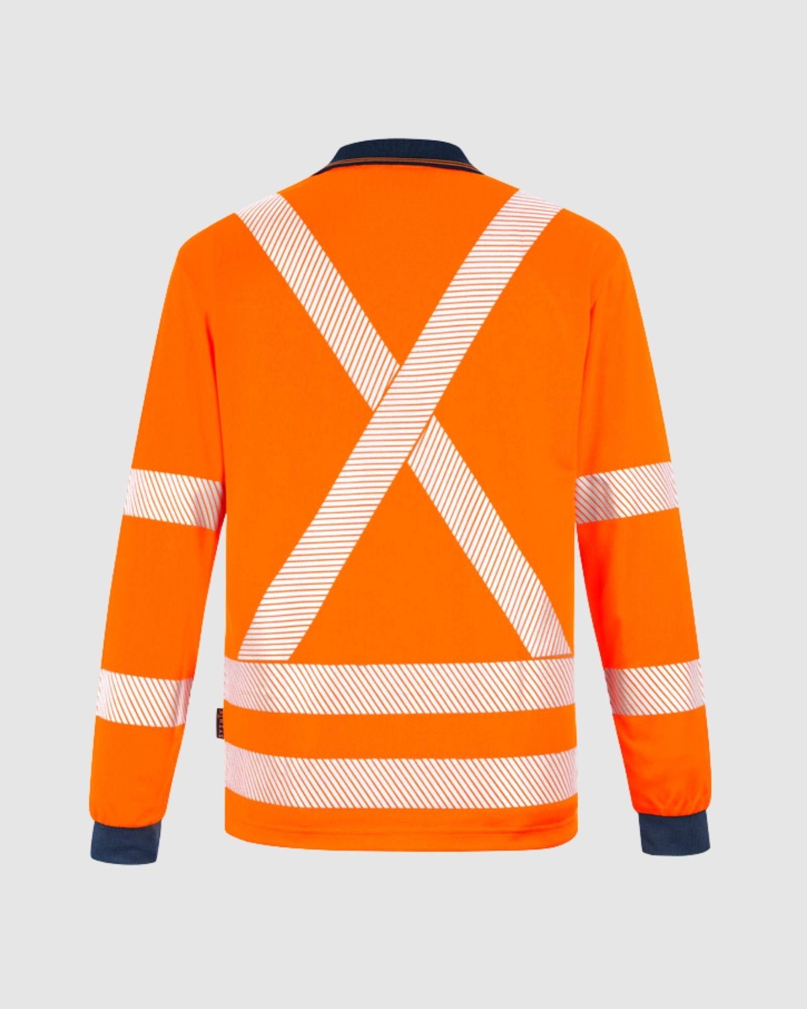 Syzmik Unisex Hi Vis X Back Nsw Rail Long Sleeve Polo ZH690