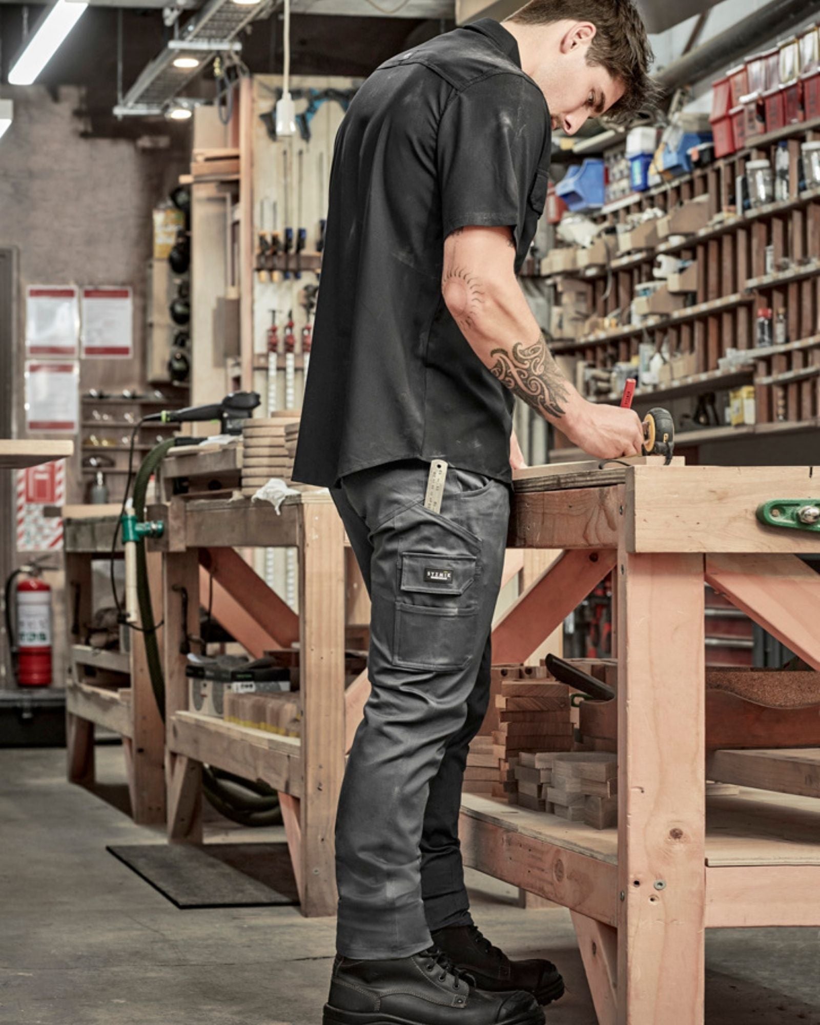 Syzmik Mens Essential Basic Stretch Cargo Pant ZP230