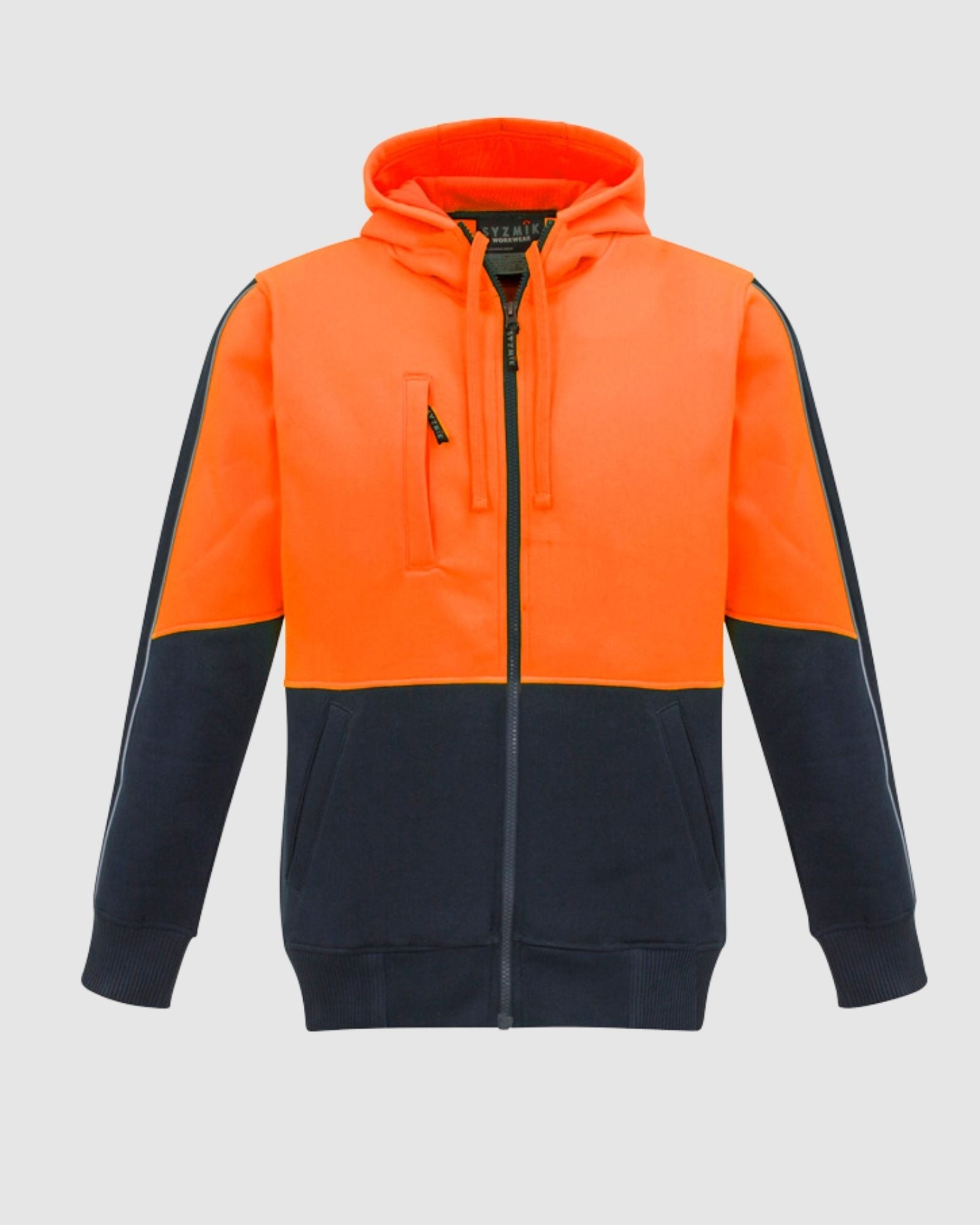 UNISEX HI VIS FULL ZIP HOODIE