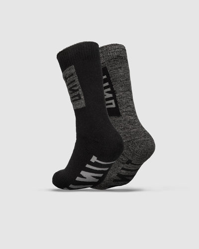 MENS SOCKS EXTRA THICK BAMBOO CREW 2 PACK