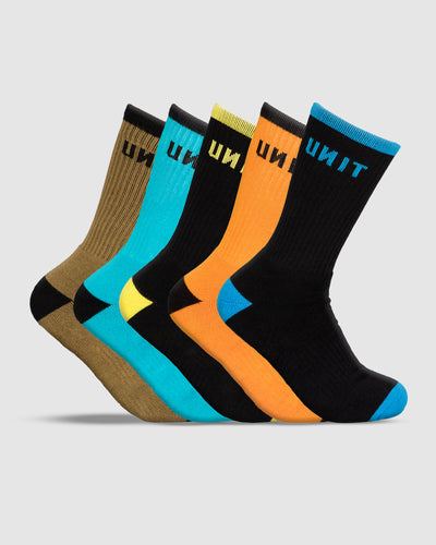 UNIT MENS SOCKS BAMBOO CREW 5 PACK - 259122