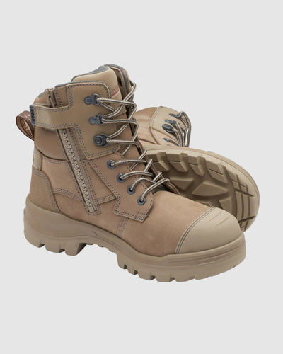 Blundstone Rotoflex Water Resistant Nubuck 150MM Zip Sided Safety Boot 8063 