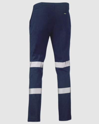 BISLEY BP6008T TAPED BIOMOTION STRETCH COTTON DRILL WORK PANTS