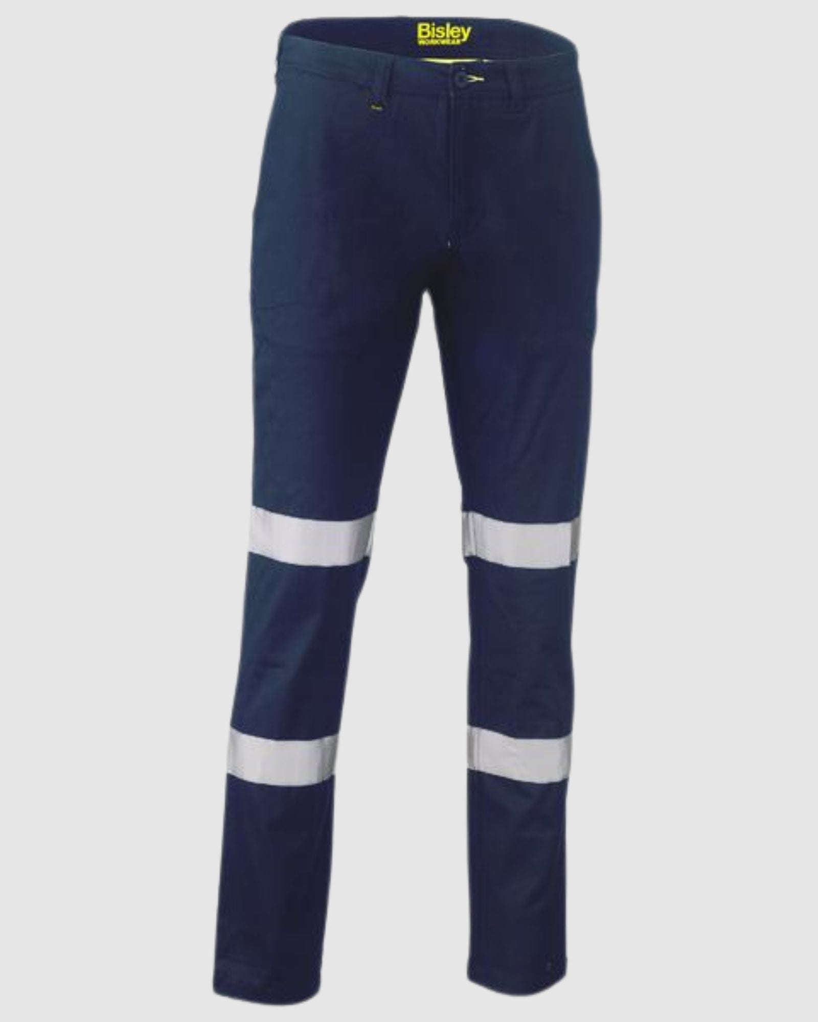 BISLEY BP6008T TAPED BIOMOTION STRETCH COTTON DRILL WORK PANTS