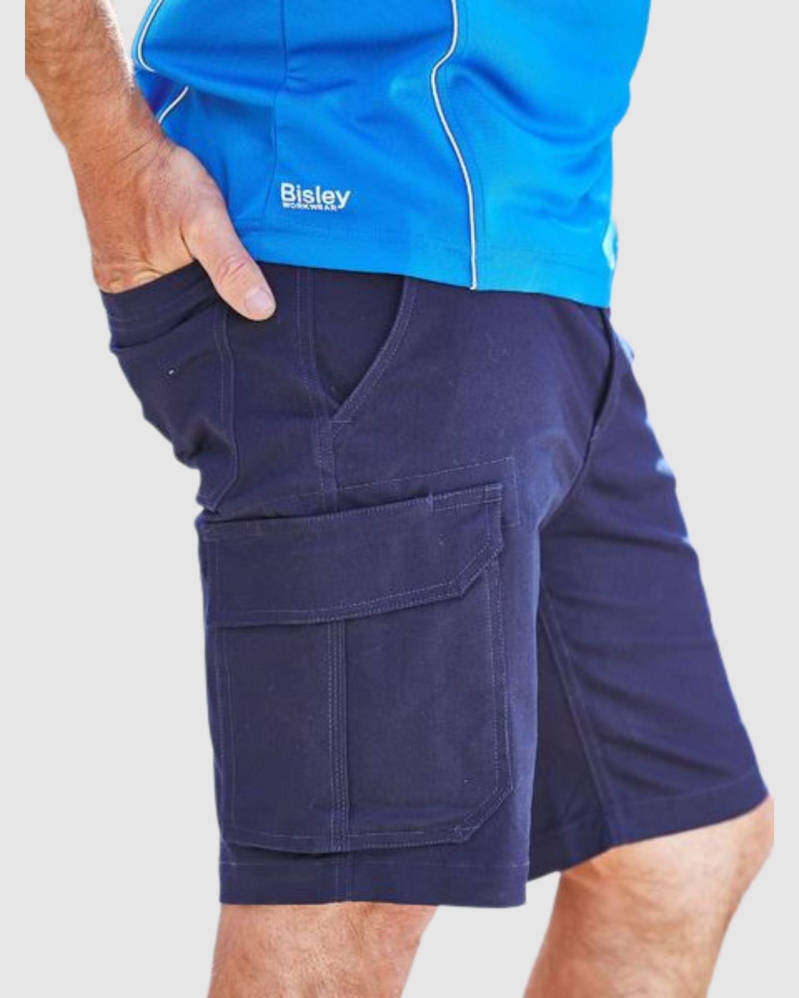 BISLEY BSHC1008 STRETCH COTTON DRILL CARGO SHORT