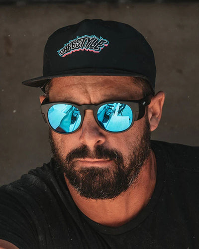 Safestyle Cruisers Matte Black Frame Mirror Blue Polarised Lens CRMBBP100