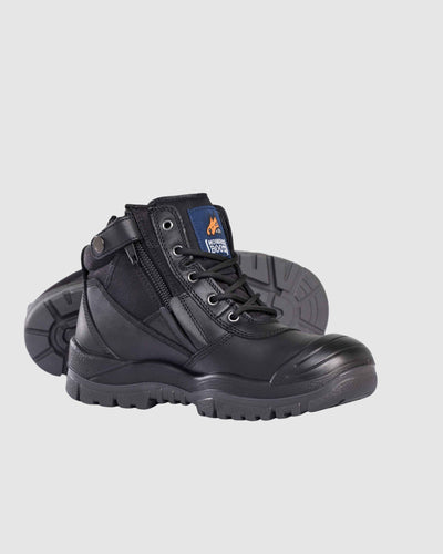 Mongrel Boots Black Zipsider Boot W/ Scuff Cap 461020 