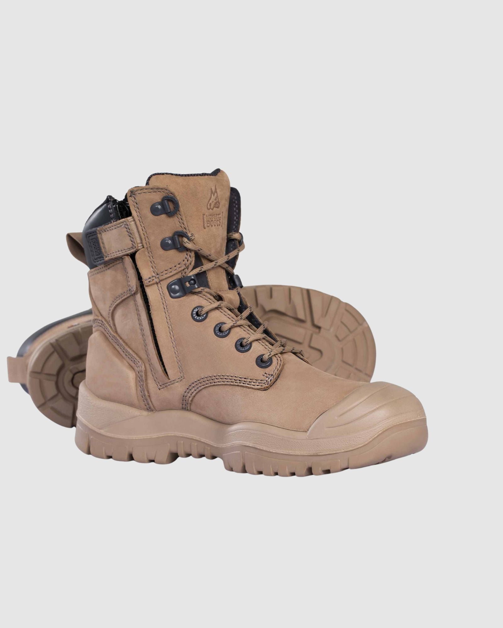 Mongrel Boots Stone High Leg Zipsider Boot W/ Scuff Cap 561060 