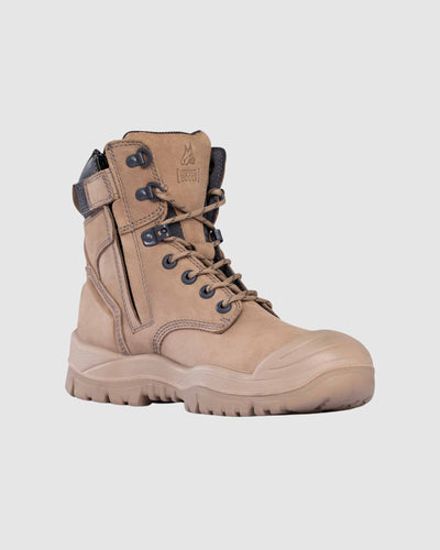 Mongrel Boots Stone High Leg Zipsider Boot W/ Scuff Cap 561060 