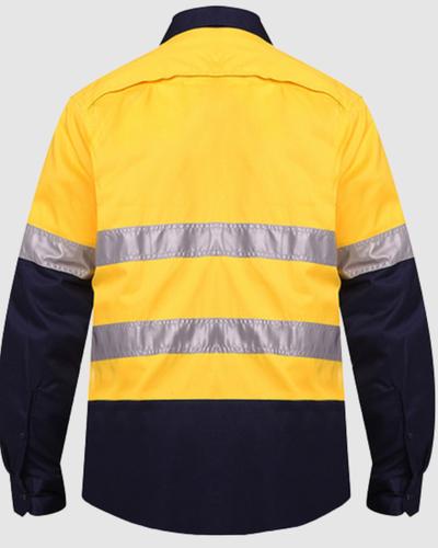 Ritemate Vented Open Front Lightweight L/S 50MM Reflective Tape RM107V2R 