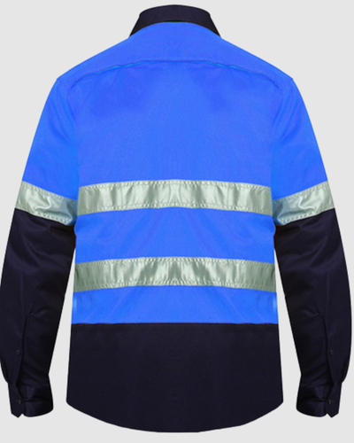 Ritemate Vented Open Front Lightweight L/S 50MM Reflective Tape RM107V2R 
