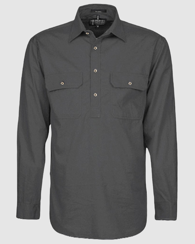 Pilbara Mens Pilbara Closed Front L/S Shirt RM200CF 