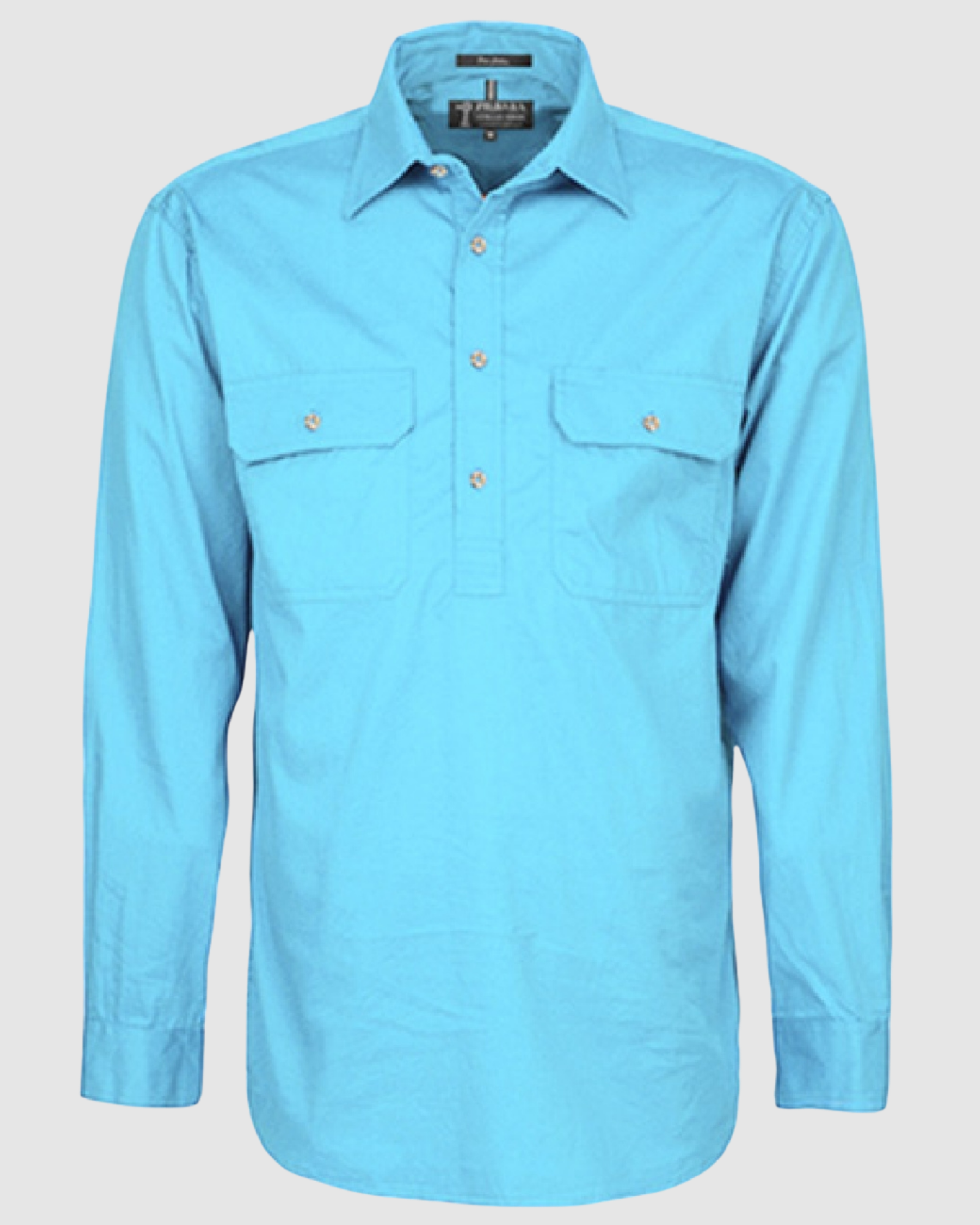 Pilbara Mens Pilbara Closed Front L/S Shirt RM200CF 