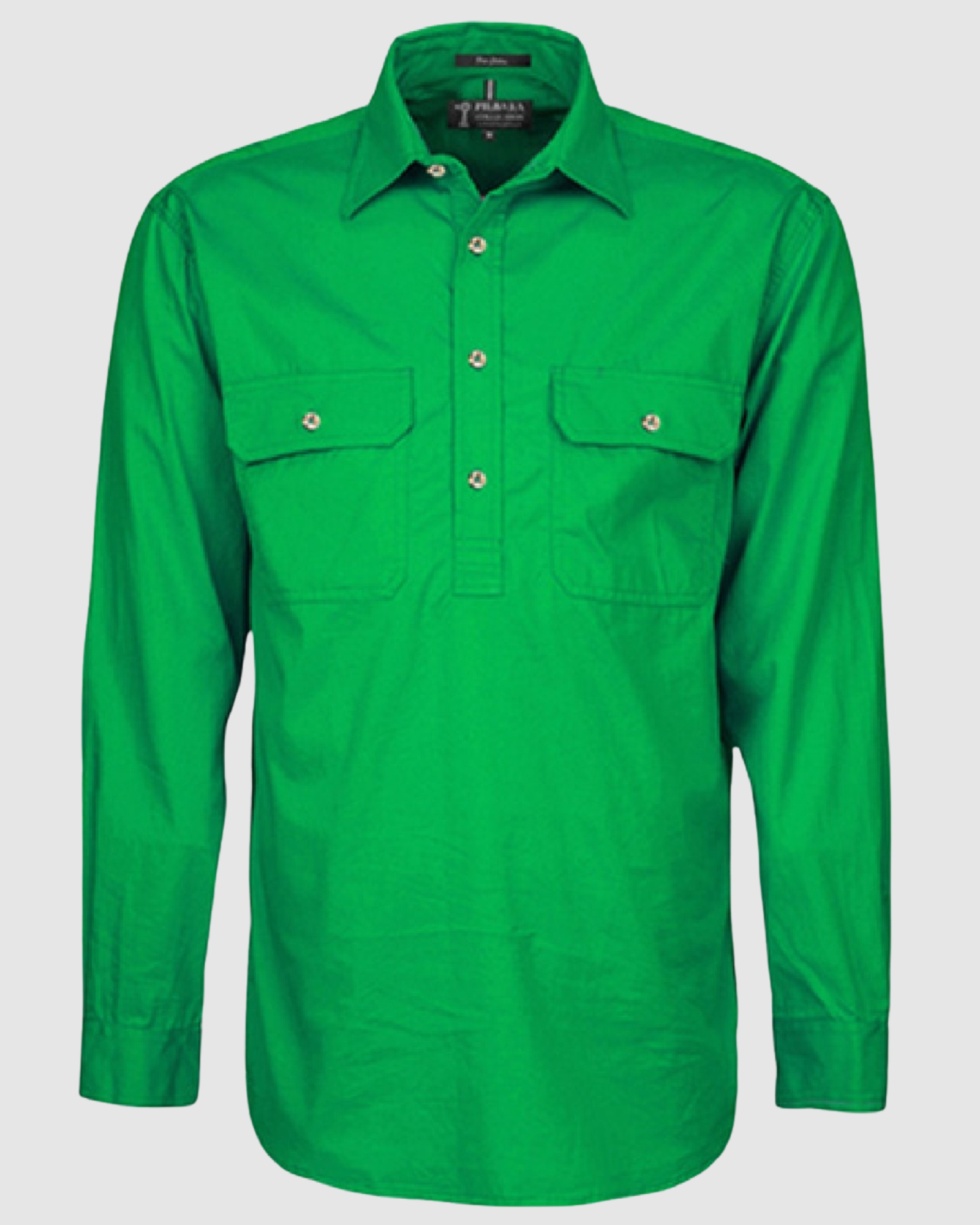 Pilbara Mens Pilbara Closed Front L/S Shirt RM200CF 