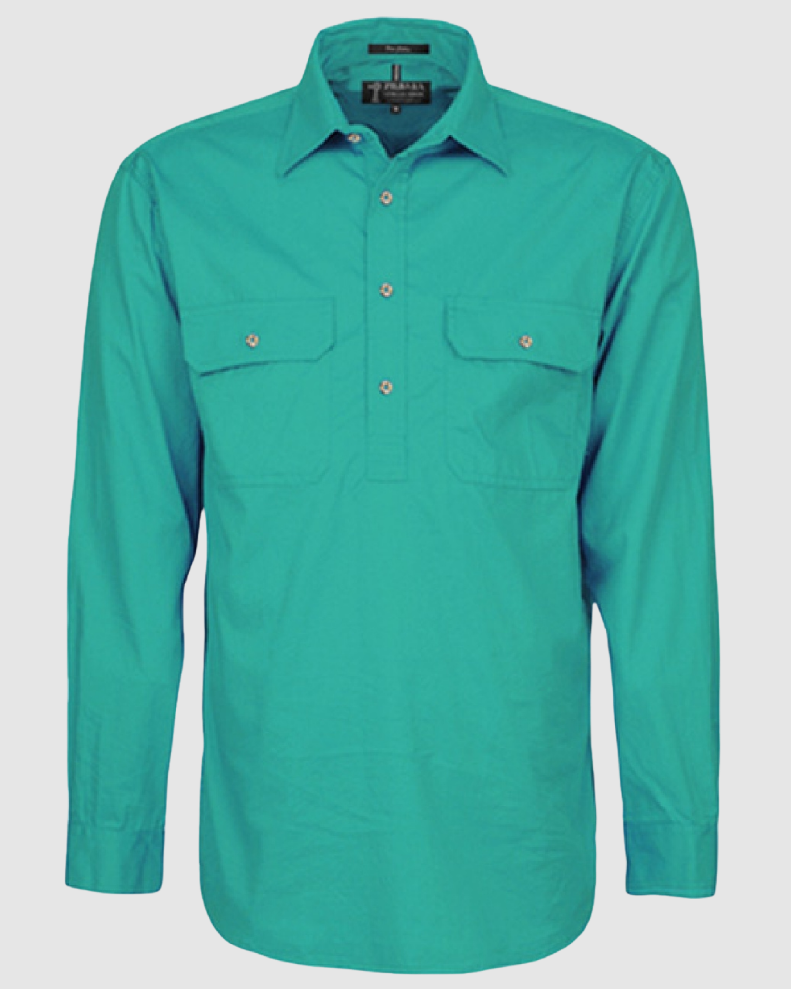 Pilbara Mens Pilbara Closed Front L/S Shirt RM200CF 