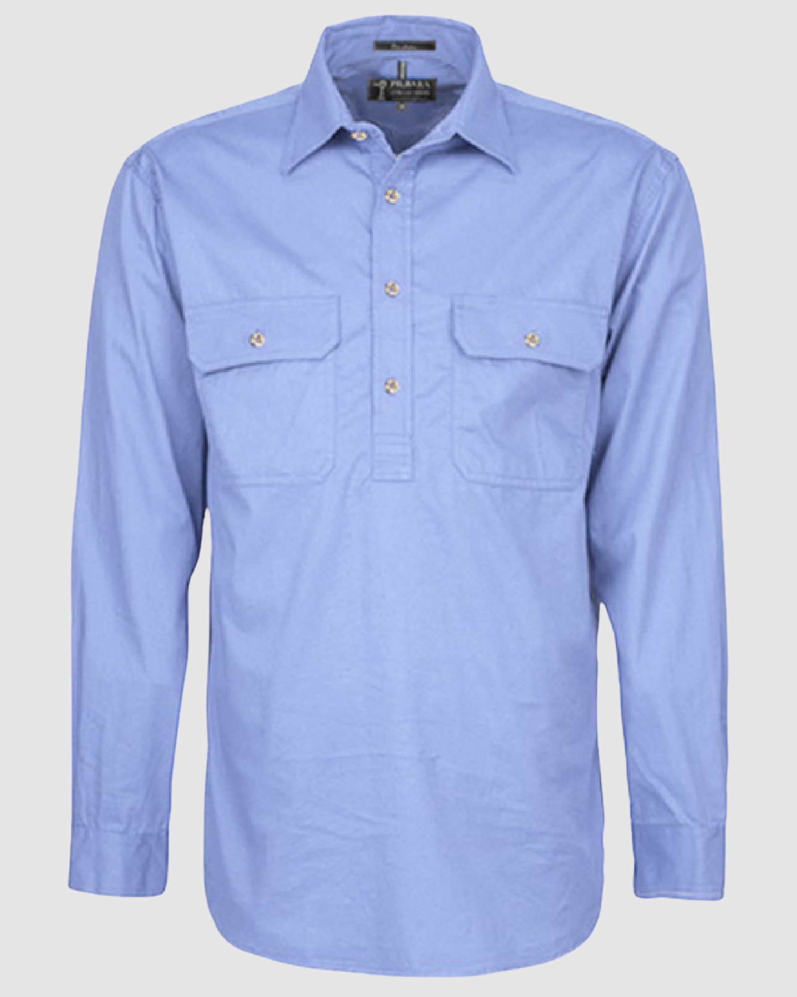 Pilbara Mens Pilbara Closed Front L/S Shirt RM200CF 