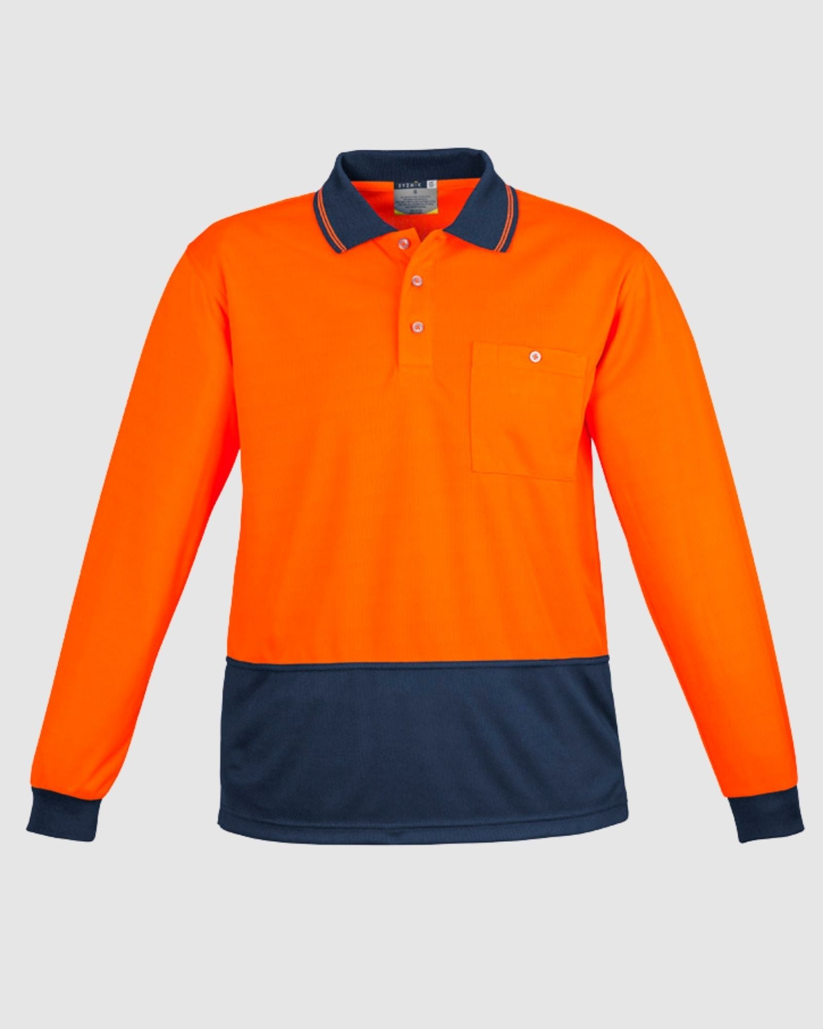 SYZMIK ZH232 UNISEX HI VIS BASIC LONG SLEEVE POLO