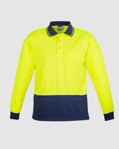SYZMIK ZH232 UNISEX HI VIS BASIC LONG SLEEVE POLO