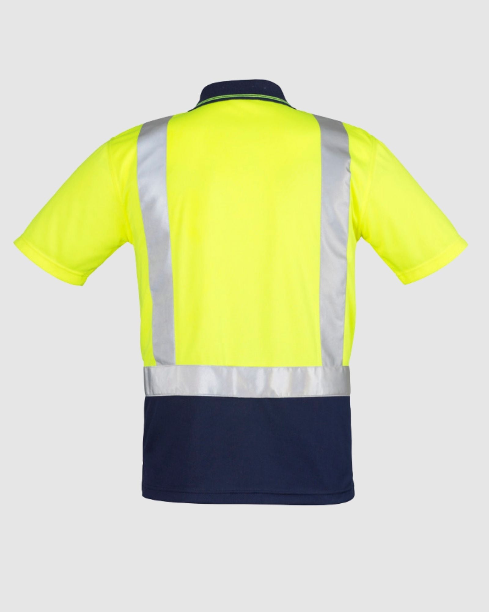Syzmik Mens Hi Vis Spliced Short Sleeve Polo Shoulder Taped ZH233 