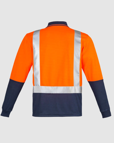 Syzmik Mens Hi Vis Spliced Long Sleeve Polo Shoulder Taped ZH234 