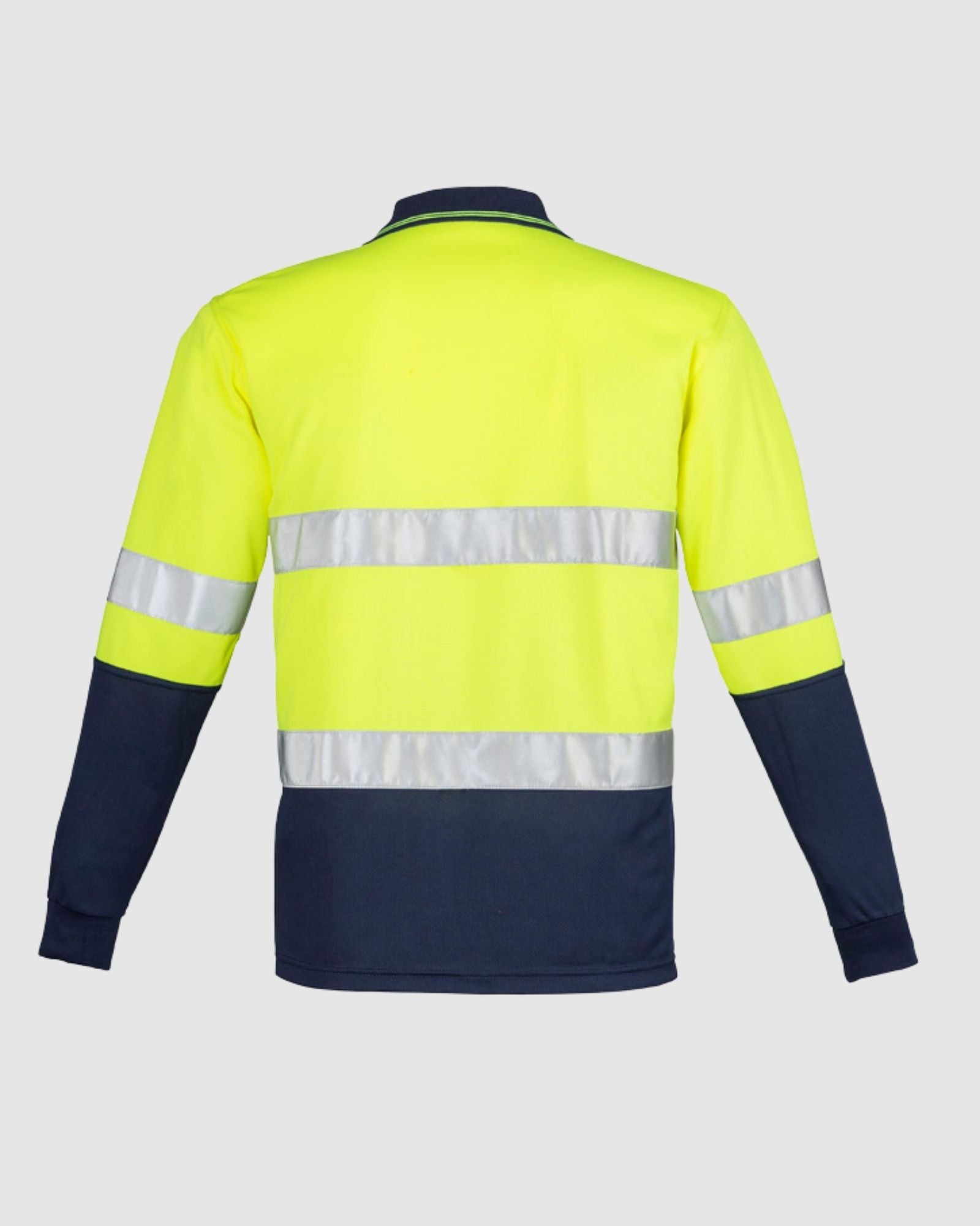 Syzmik Mens Hi Vis Spliced Long Sleeve Polo Hoop Taped ZH235 