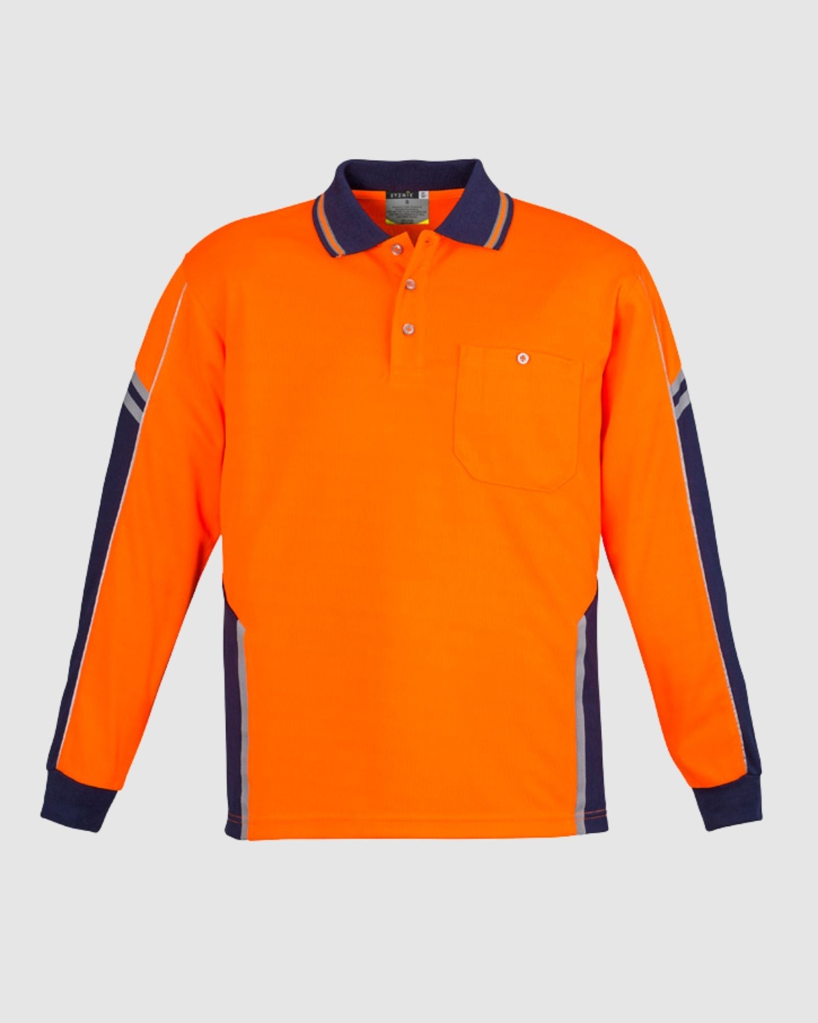 Syzmik Mens Hi Vis Squad Long Sleeve Polo ZH238 