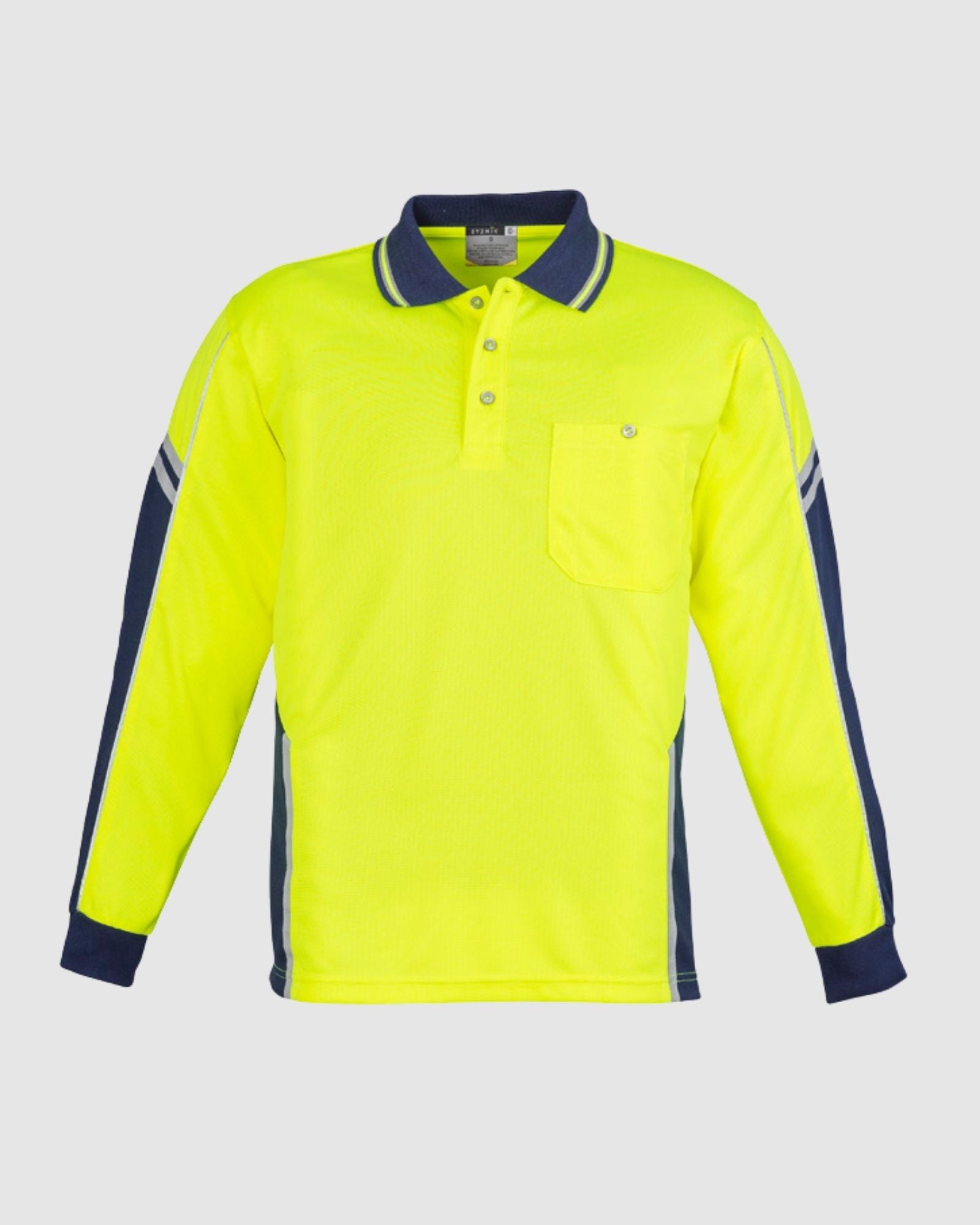 Syzmik Mens Hi Vis Squad Long Sleeve Polo ZH238 