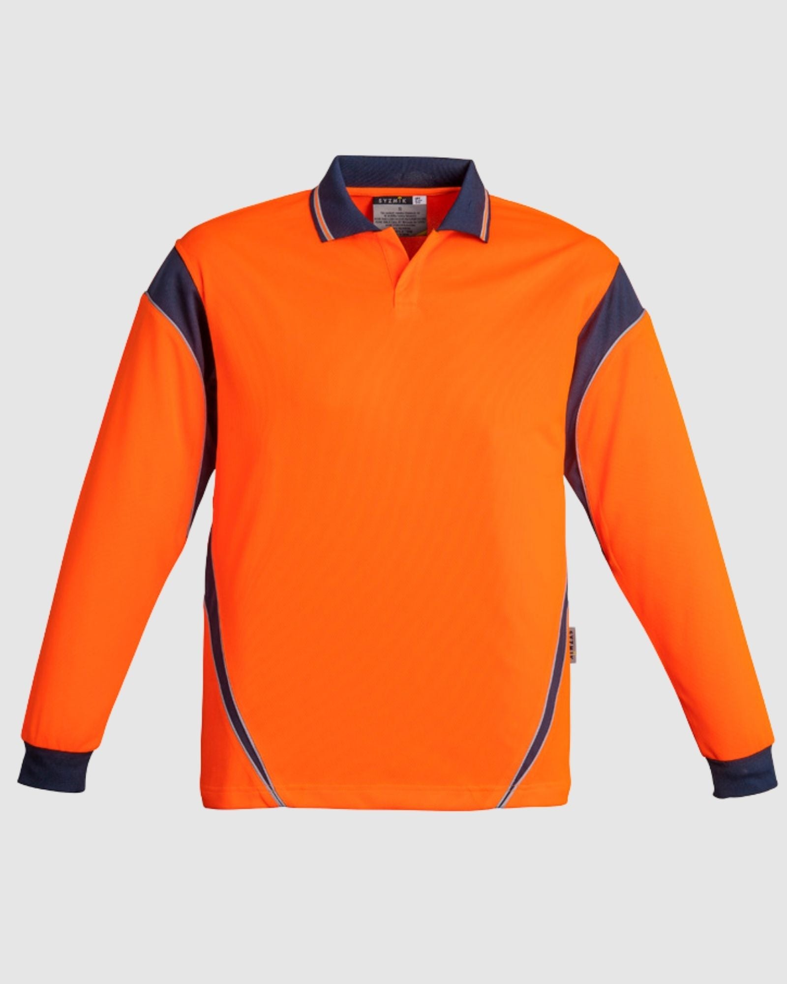 Syzmik Mens Hi Vis Aztec Long Sleeve Polo ZH249 