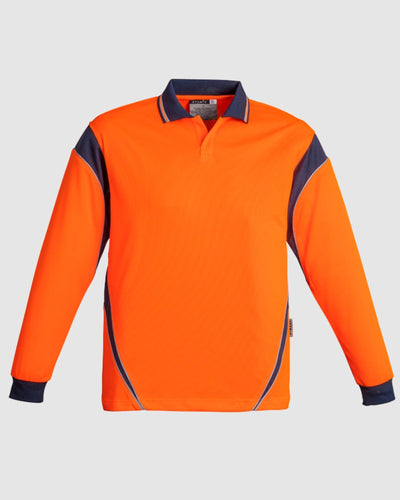 Syzmik Mens Hi Vis Aztec Long Sleeve Polo ZH249 