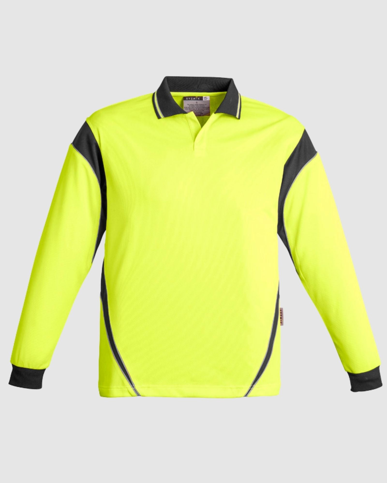 Syzmik Mens Hi Vis Aztec Long Sleeve Polo ZH249 