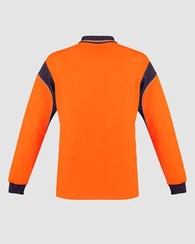 Syzmik Mens Hi Vis Aztec Long Sleeve Polo ZH249 