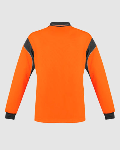 Syzmik Mens Hi Vis Aztec Long Sleeve Polo ZH249 