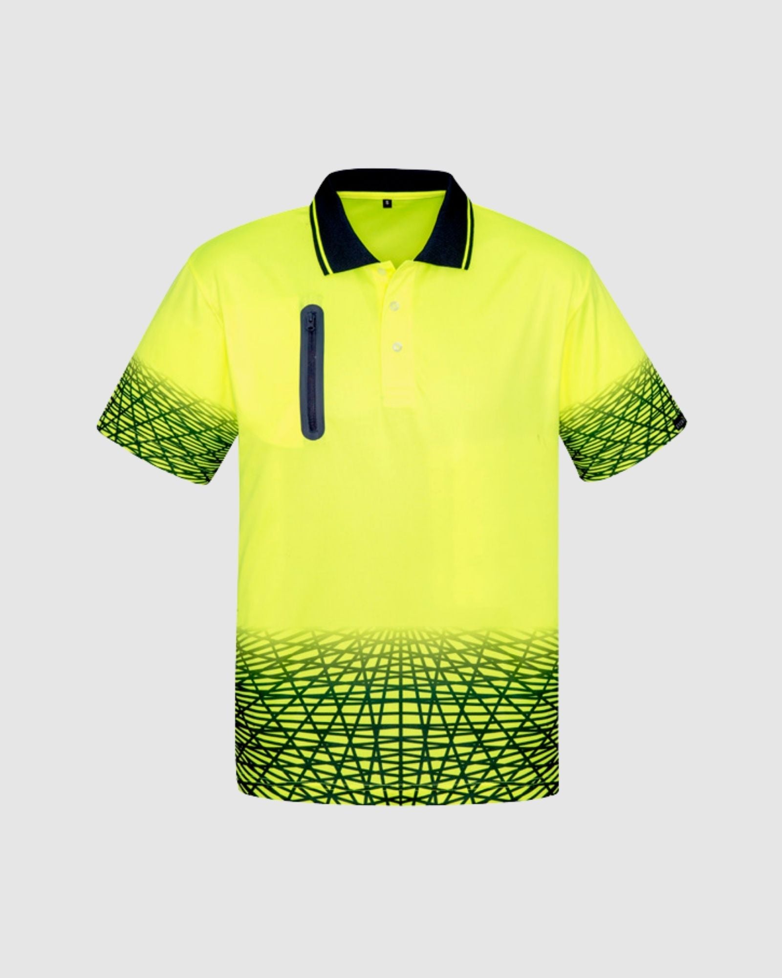 Syzmik Mens Hi Vis Tracks Short Sleeve Polo ZH300 
