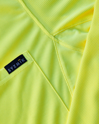 Syzmik Mens Hi Vis Flux Long Sleeve Polo ZH310 