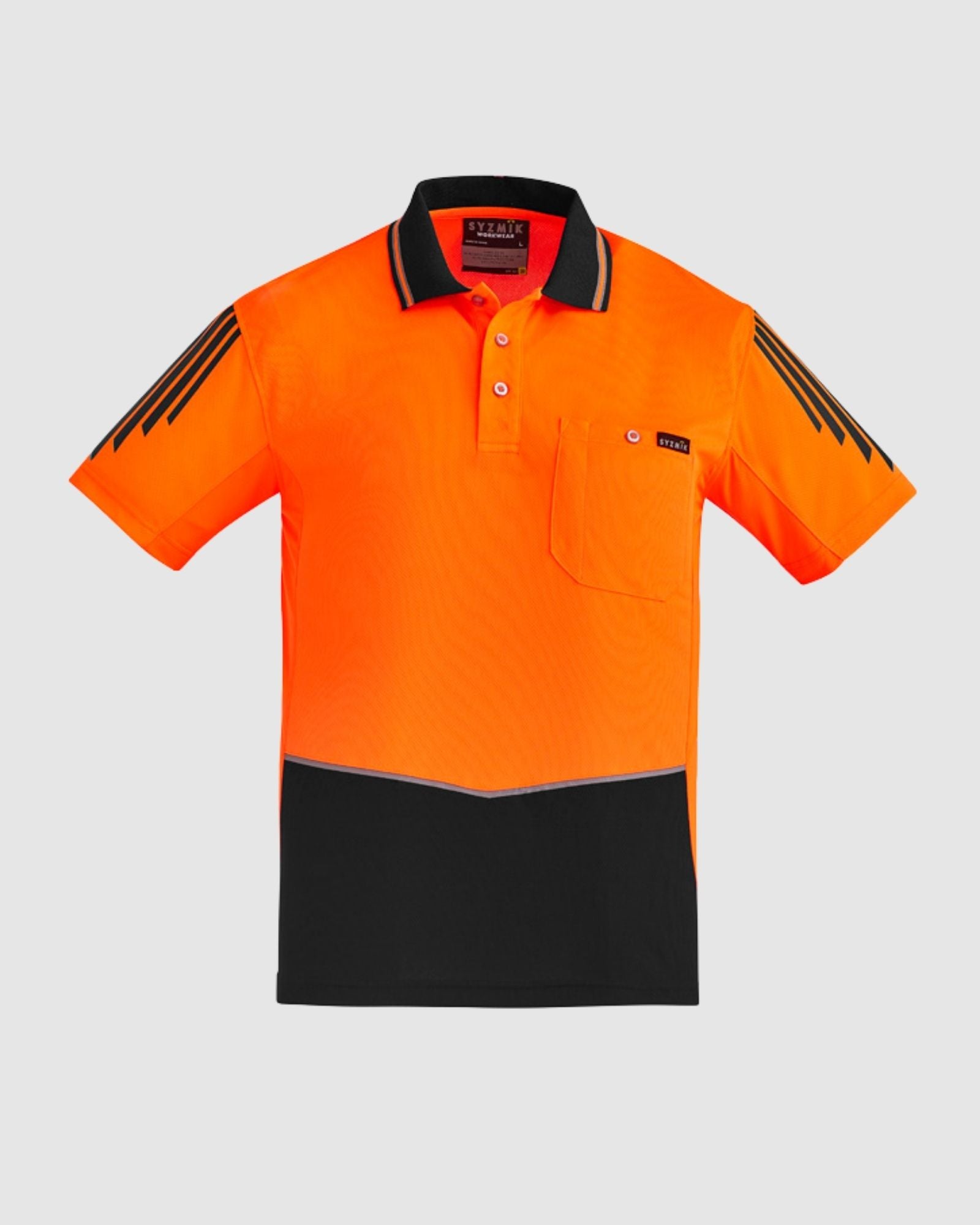 Syzmik Mens Hi Vis Flux Short Sleeve Polo ZH315 