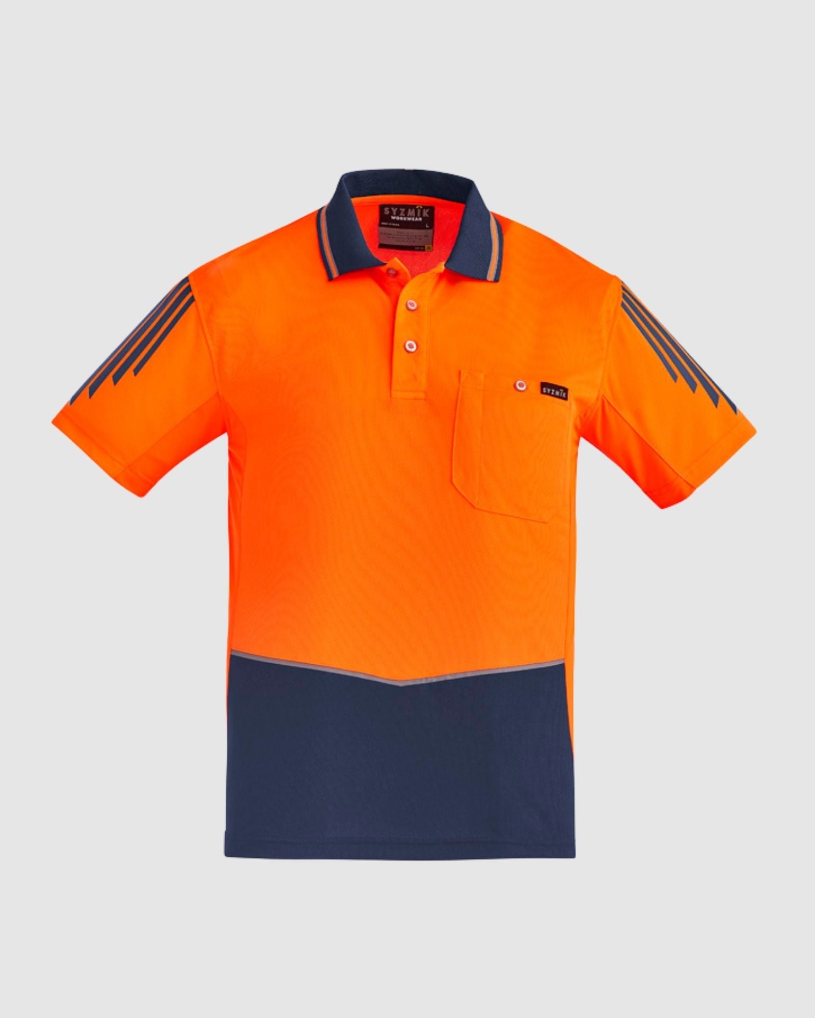 Syzmik Mens Hi Vis Flux Short Sleeve Polo ZH315 
