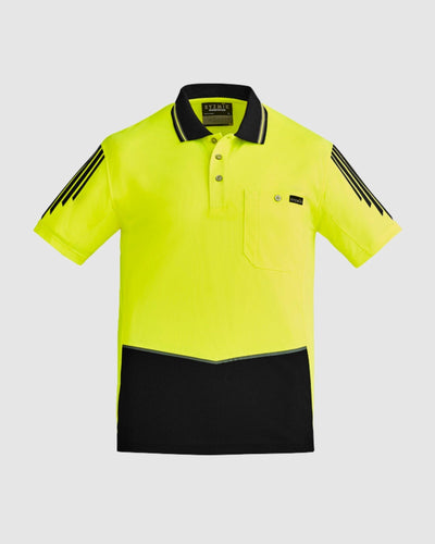 Syzmik Mens Hi Vis Flux Short Sleeve Polo ZH315 