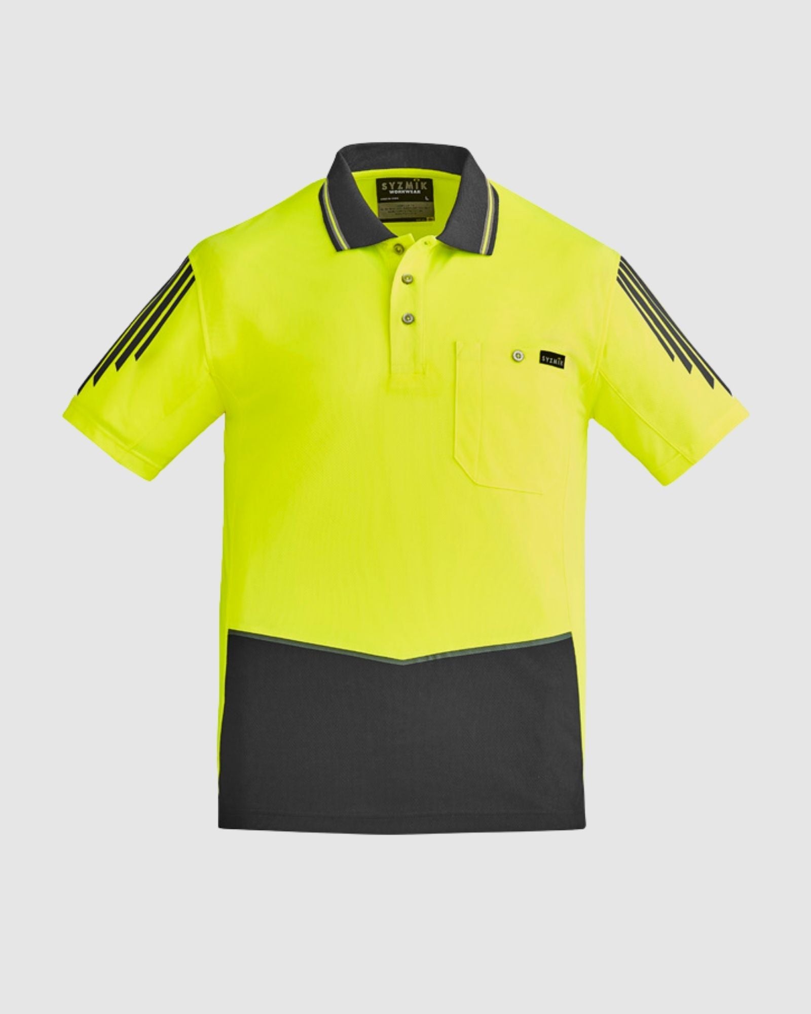 Syzmik Mens Hi Vis Flux Short Sleeve Polo ZH315 